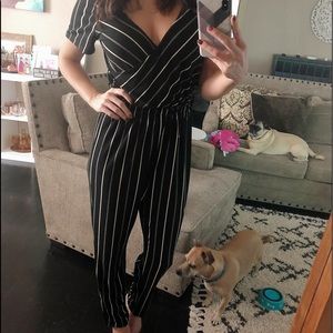 Express Pinstripe Romper